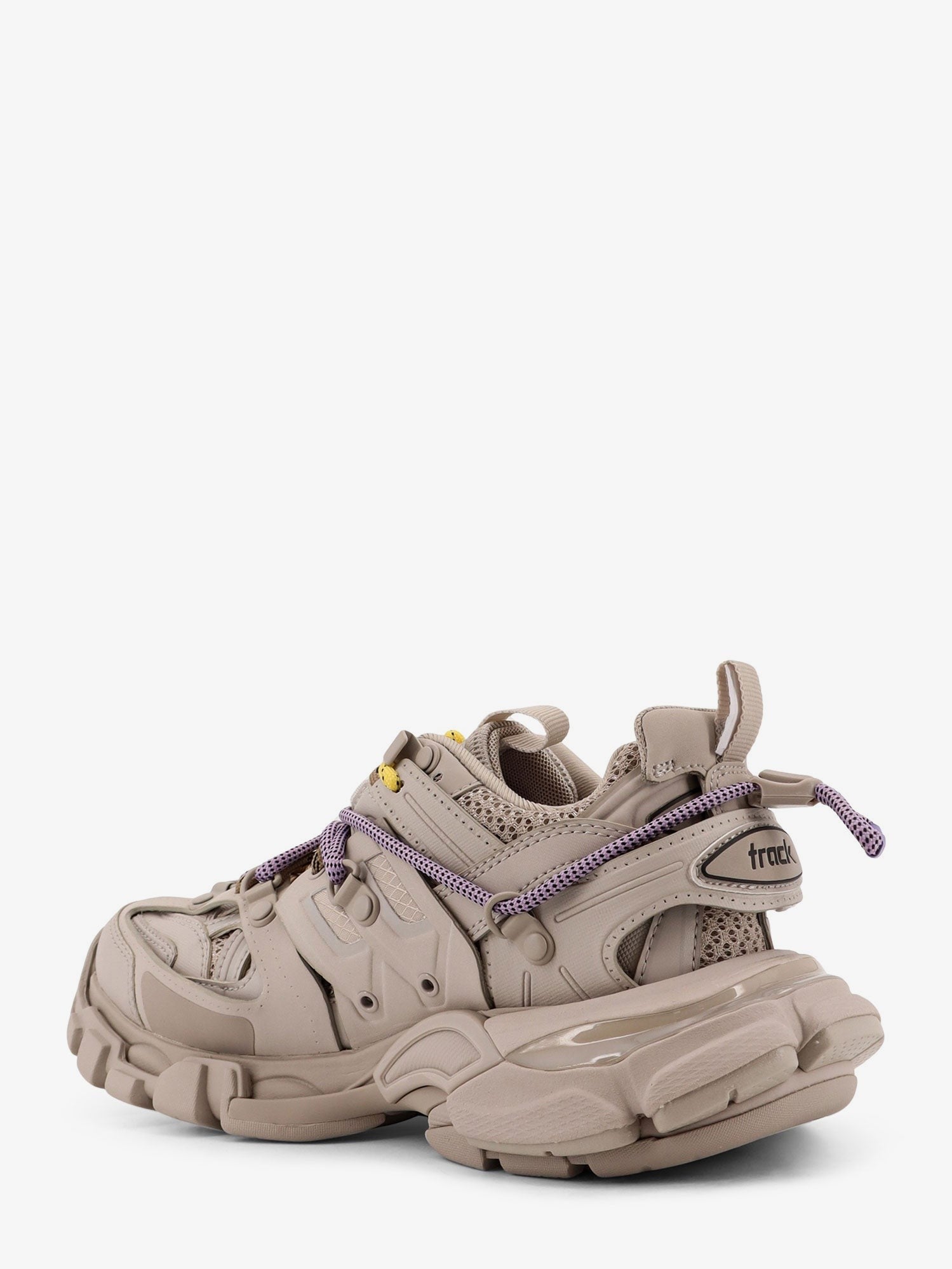 Track mesh sneakers with colored laces detail