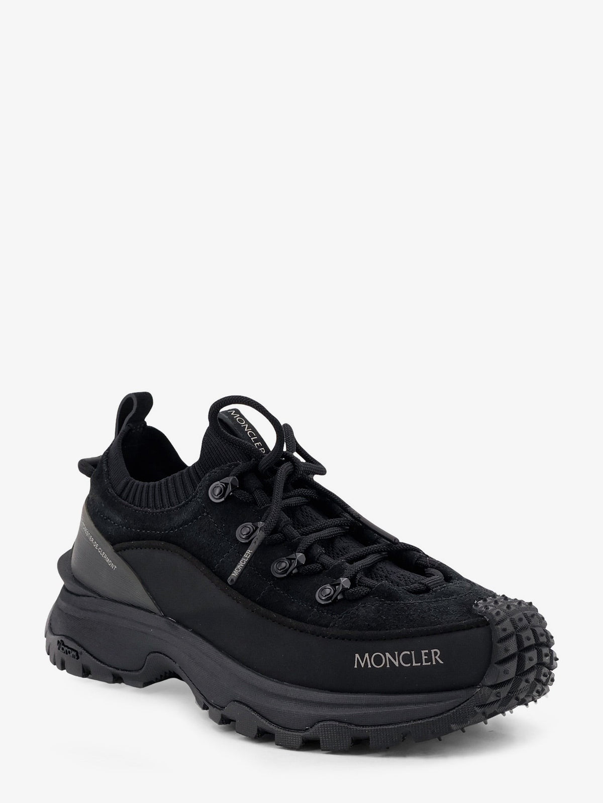 Moncler Trailgrip Lite3 nubuck and suede sneakers with side lettering logo