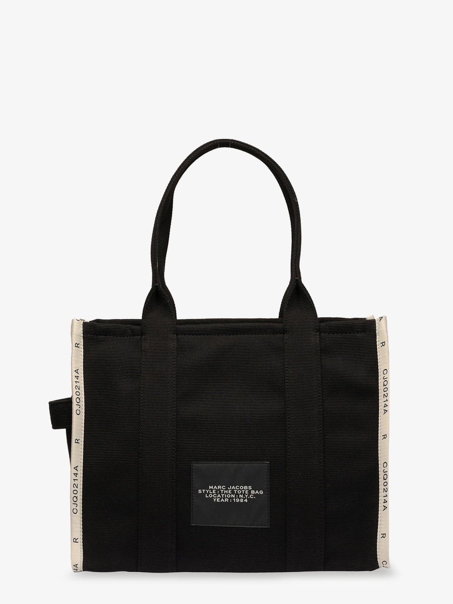 Marc Jacobs Traveler Tote canvas shopping bag with logo on the front