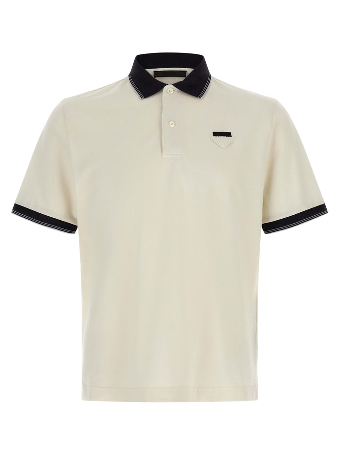 Triangle logo polo shirt