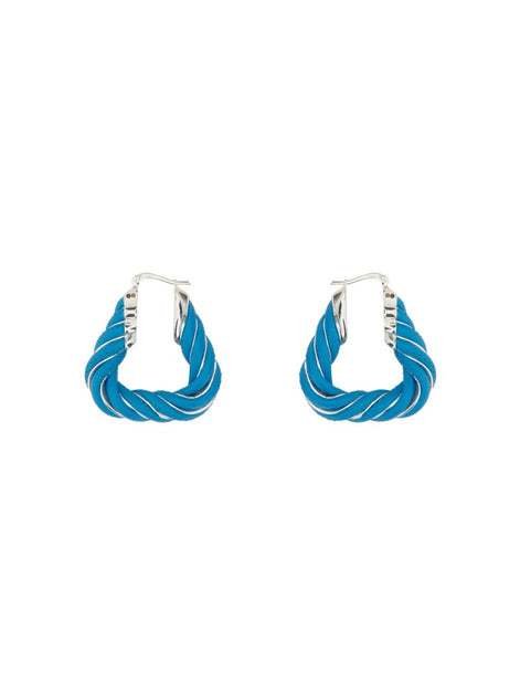TRIANGULAR TWIST HOOP EARRINGS