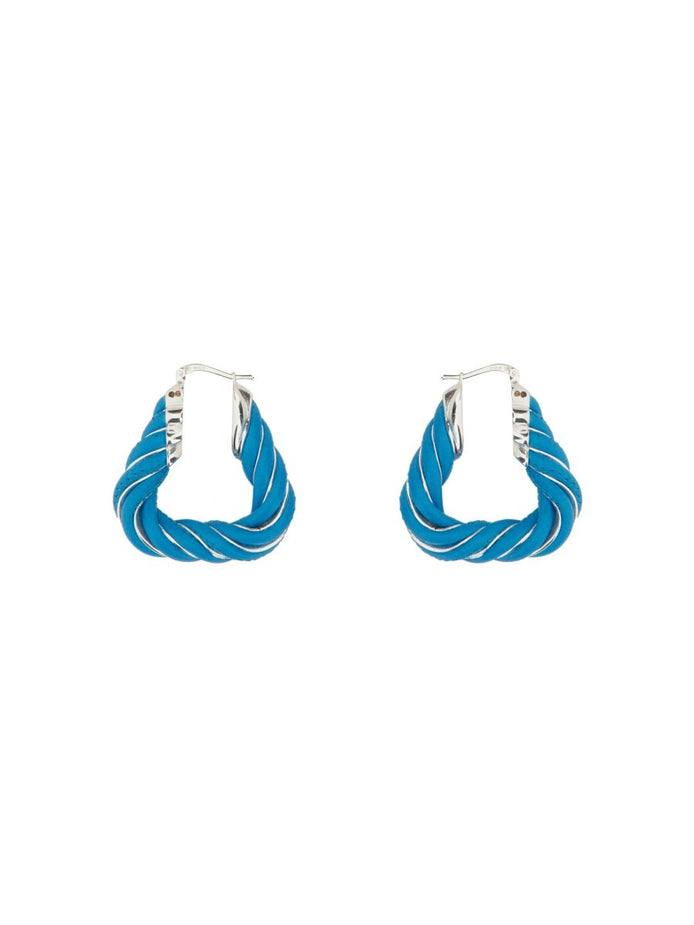 TRIANGULAR TWIST HOOP EARRINGS
