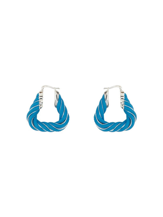 TRIANGULAR TWIST HOOP EARRINGS