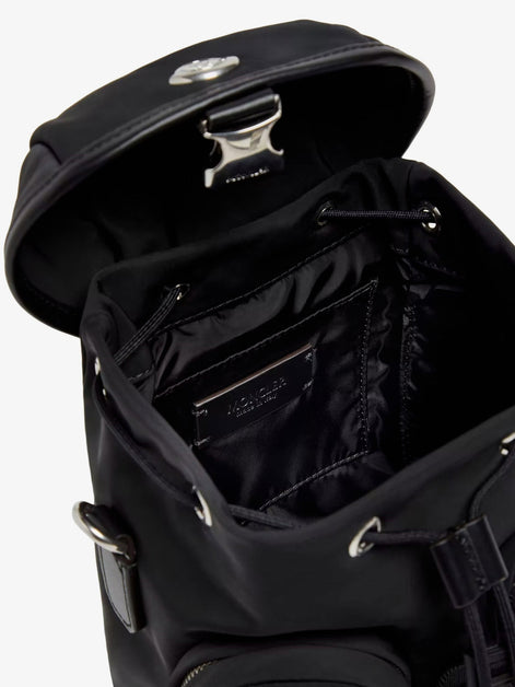 Moncler Trick nylon crossbody bag with logo patch on the front