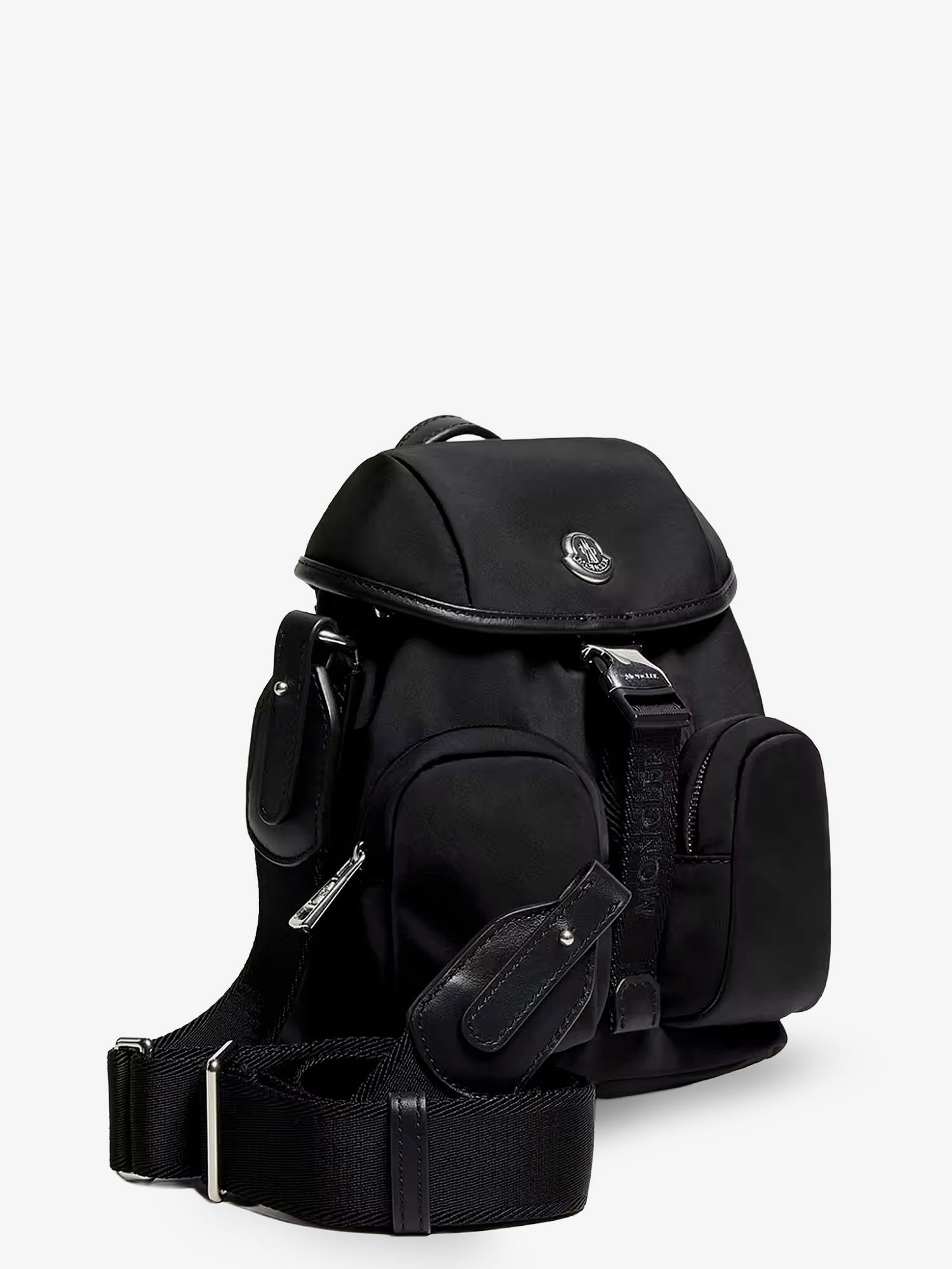 Trick nylon crossbody bag with logo patch on the front
