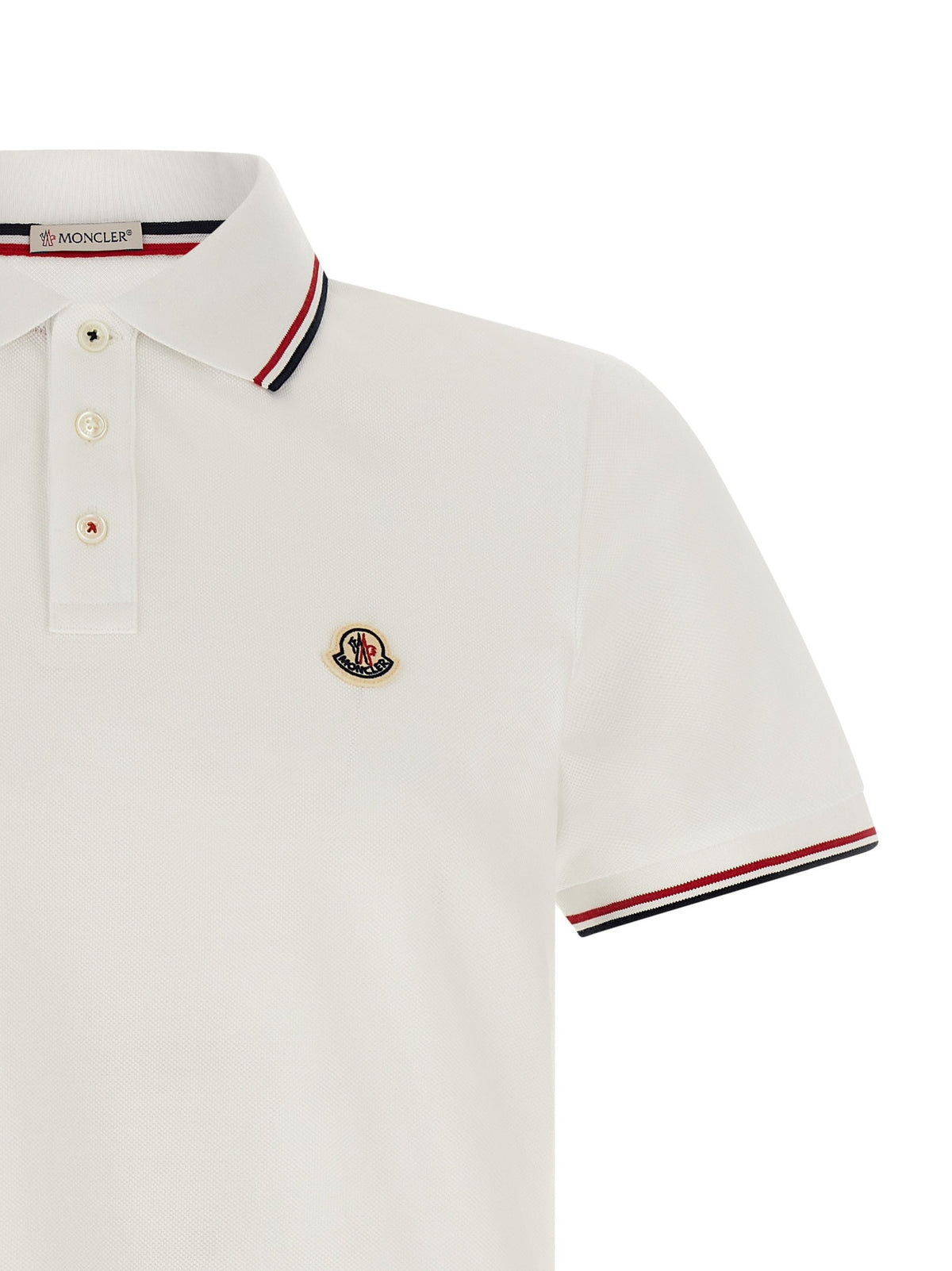 Moncler Tricolor trim polo shirt