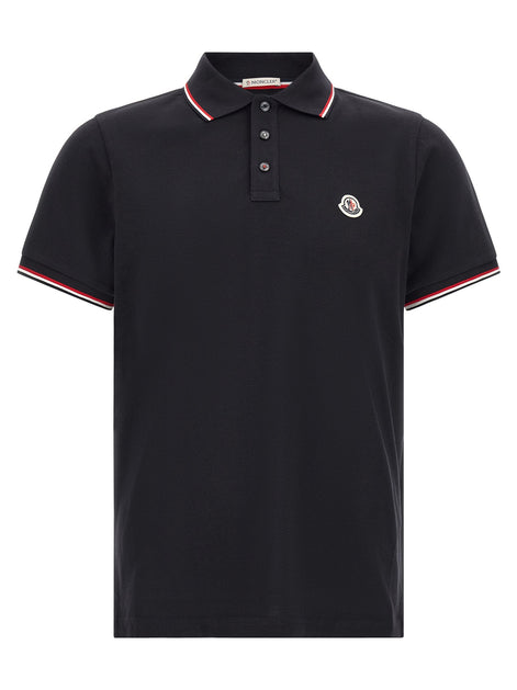 Tricolor trim polo shirt