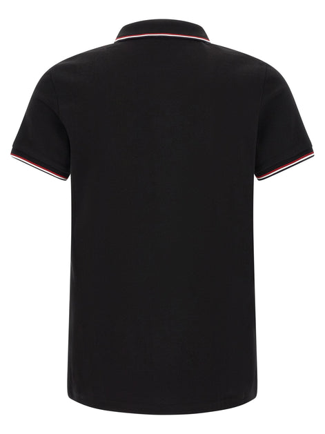 Moncler Tricolor trim polo shirt