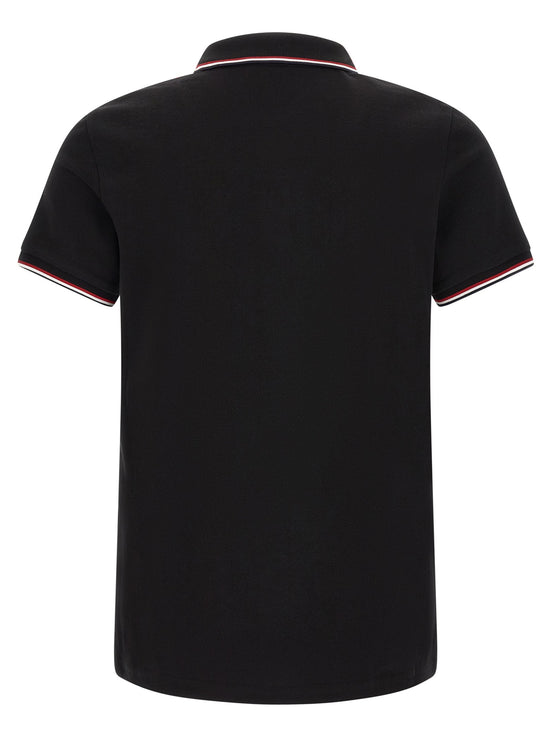 Moncler Tricolor trim polo shirt
