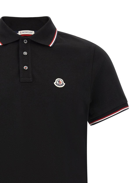 Moncler Tricolor trim polo shirt