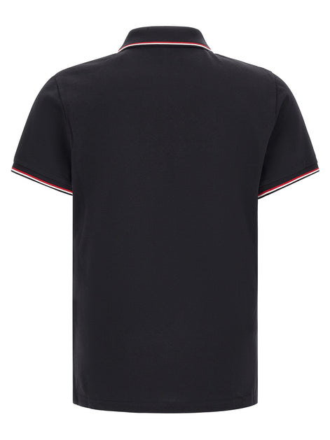 Moncler Tricolor trim polo shirt