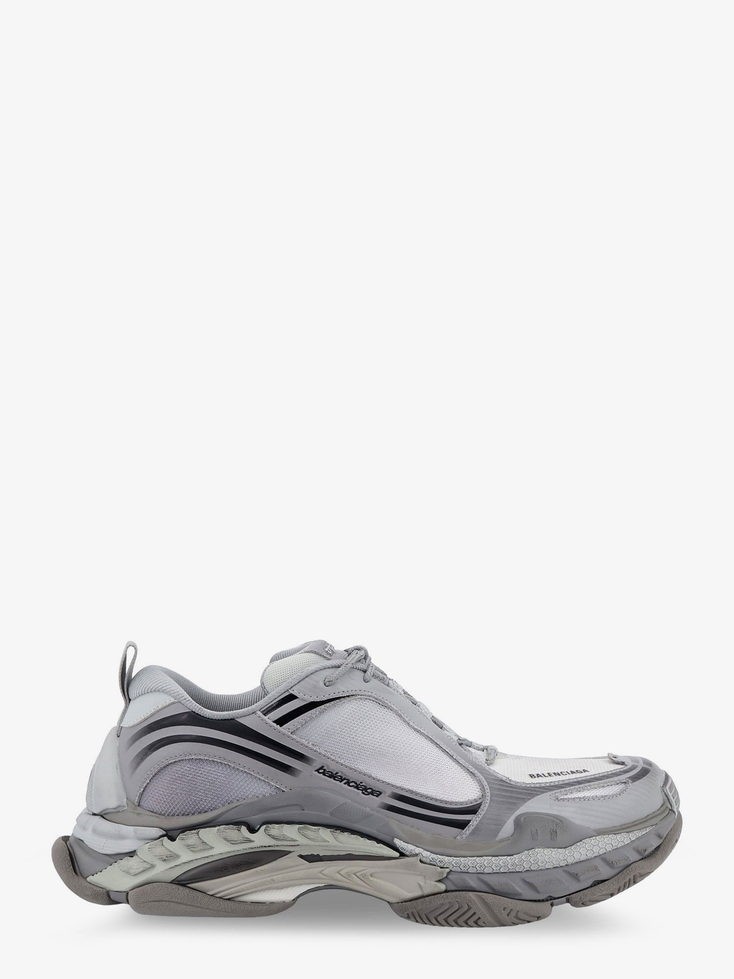 Triple S.2 Gradient mesh and nylon insert sneakers with used effect