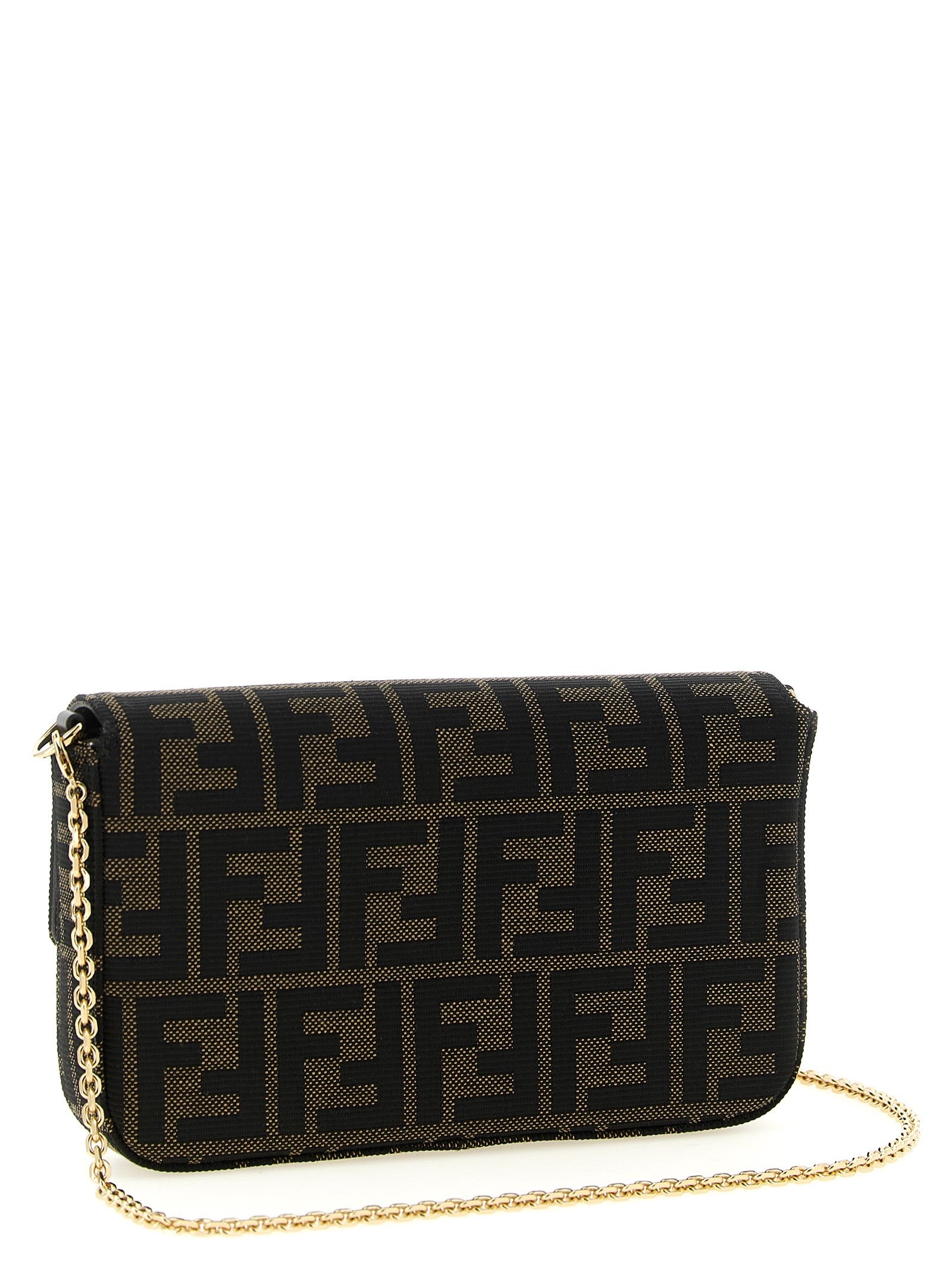 Fendi Wallet on Chain Tube FF Zucca Fabric crossbody bag