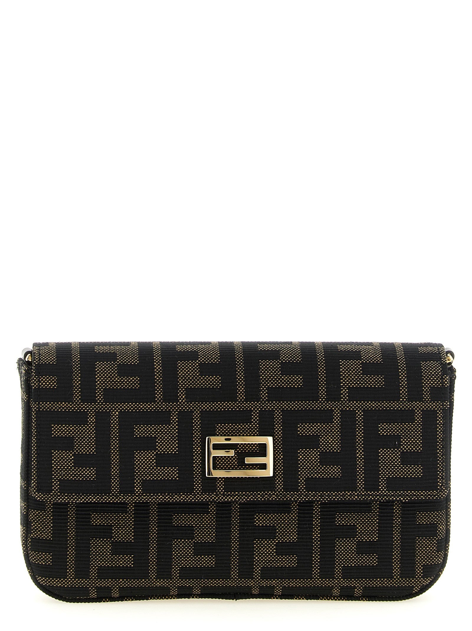 Wallet on Chain Tube FF Zucca Fabric crossbody bag