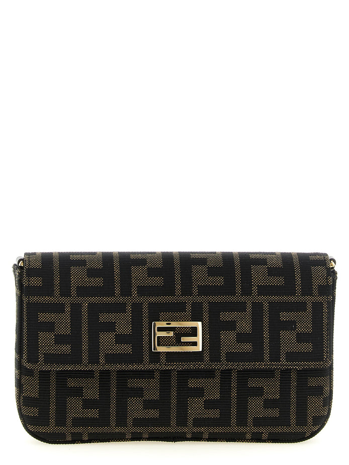 Wallet on Chain Tube FF Zucca Fabric crossbody bag