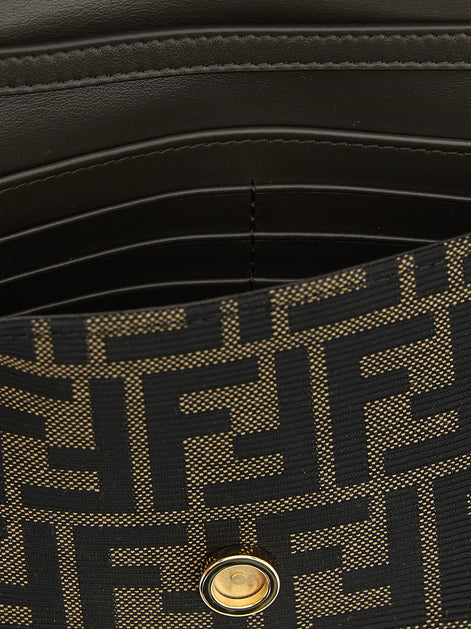 Fendi Wallet on Chain Tube FF Zucca fabric crossbody bag