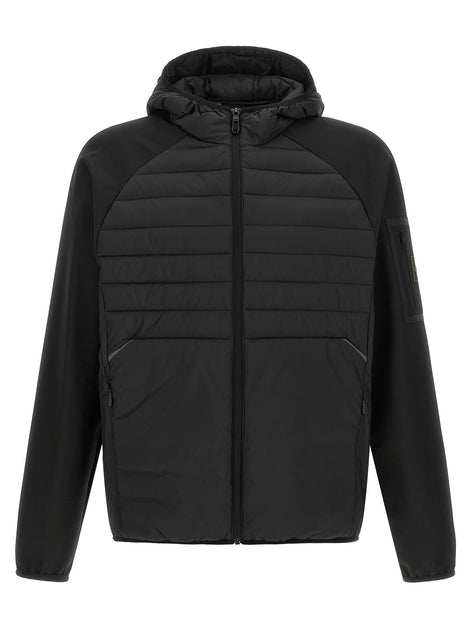 Two-material hoodie