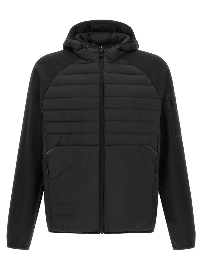 Two-material hoodie