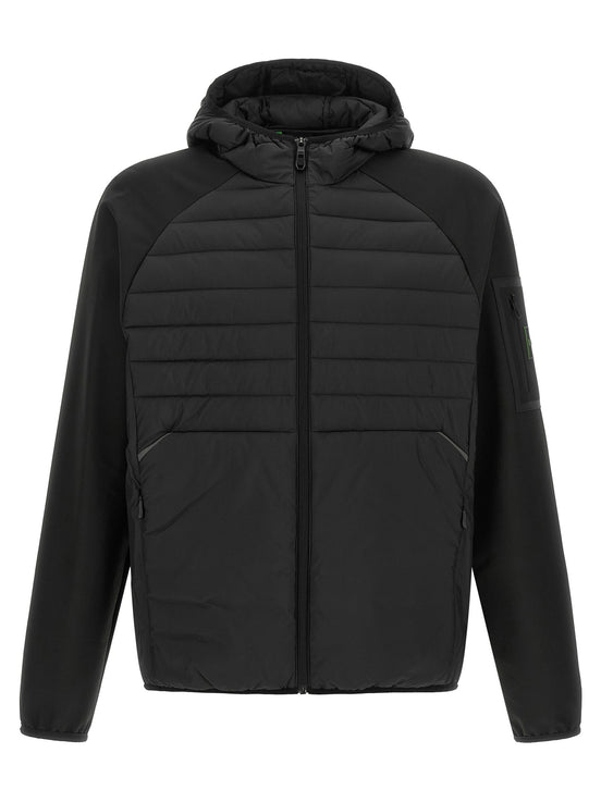 Two-material hoodie