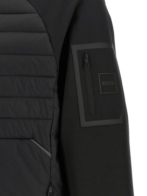 Two-material hoodie