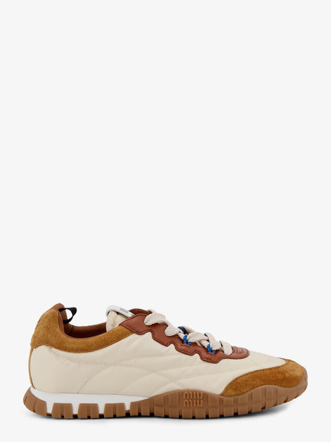 Tyre technical fabric and suede sneakers