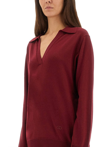 Gucci ULTRAFINE WOOL POLO SHIRT