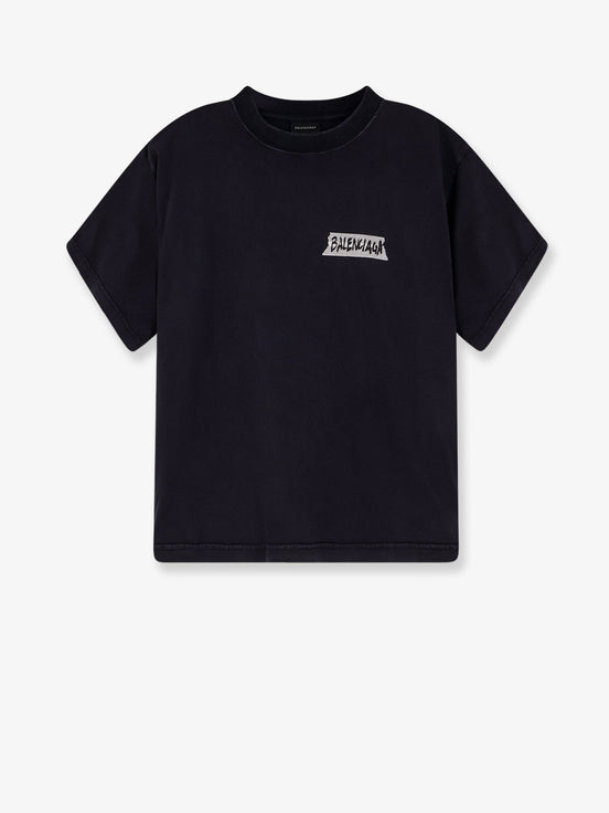 Used effect cotton t-shirt