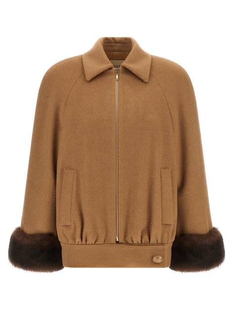 Valentino Garavani fur insert caban