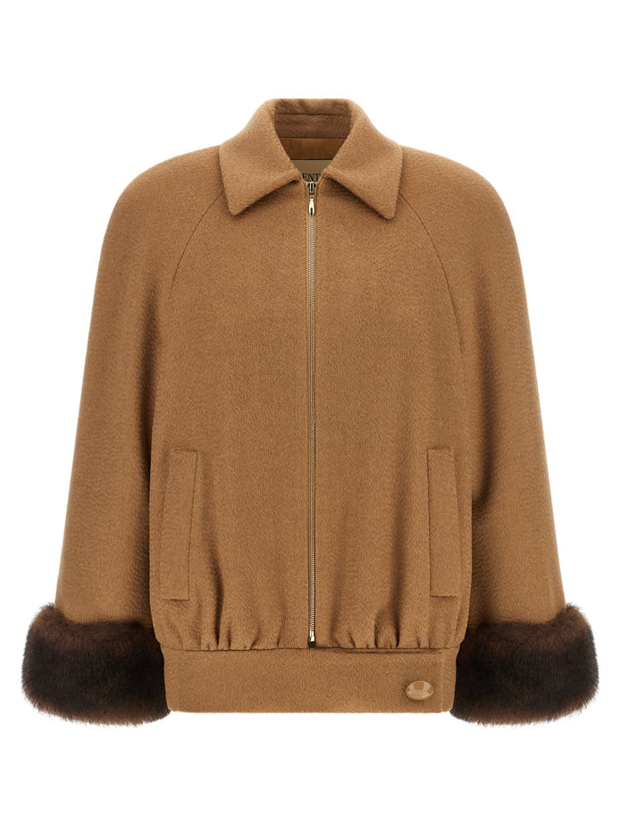Valentino Garavani fur insert caban