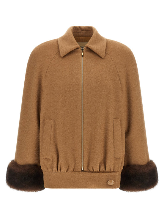 Valentino Garavani fur insert caban