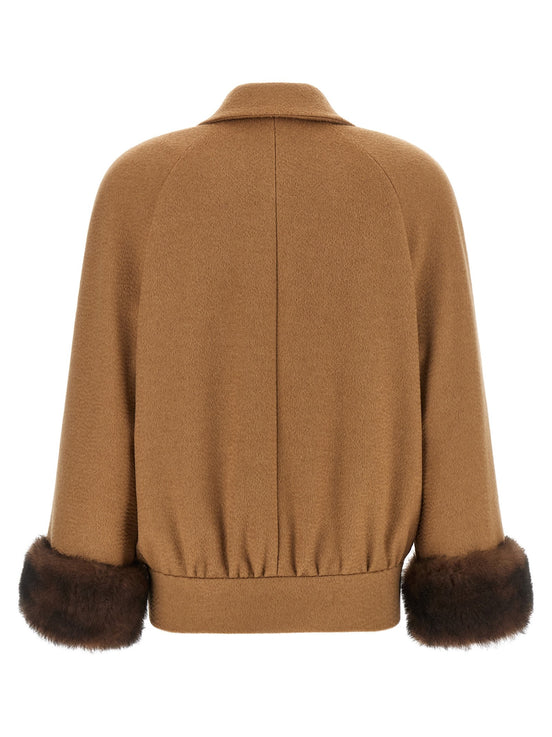 Valentino Garavani Valentino Garavani fur insert caban