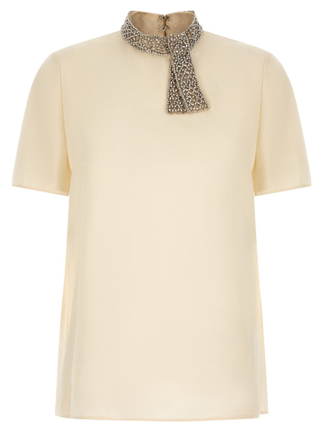 Valentino Garavani jewel collar top