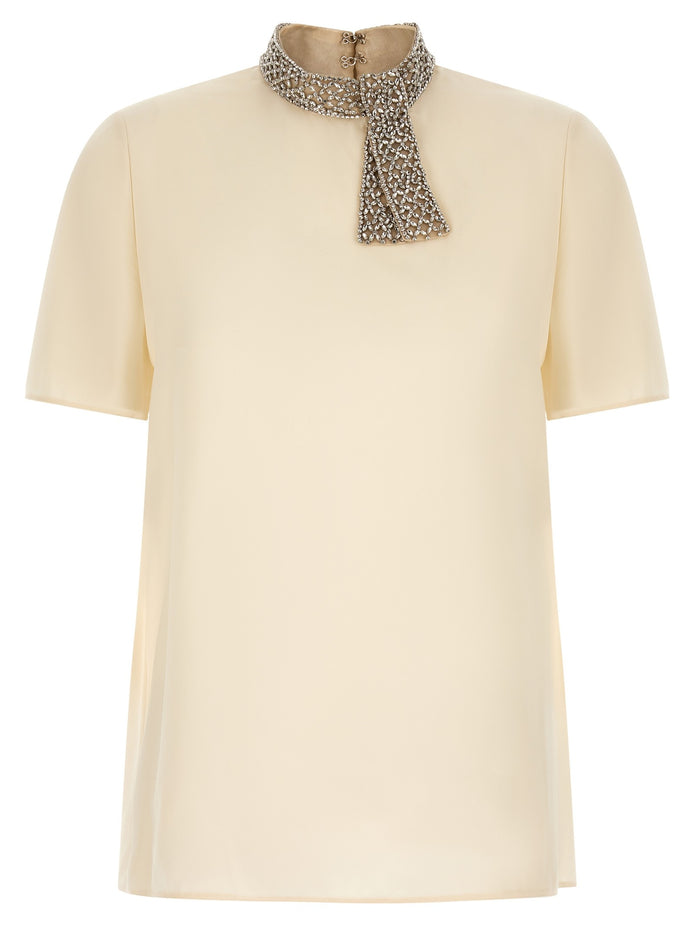 Valentino Garavani jewel collar top