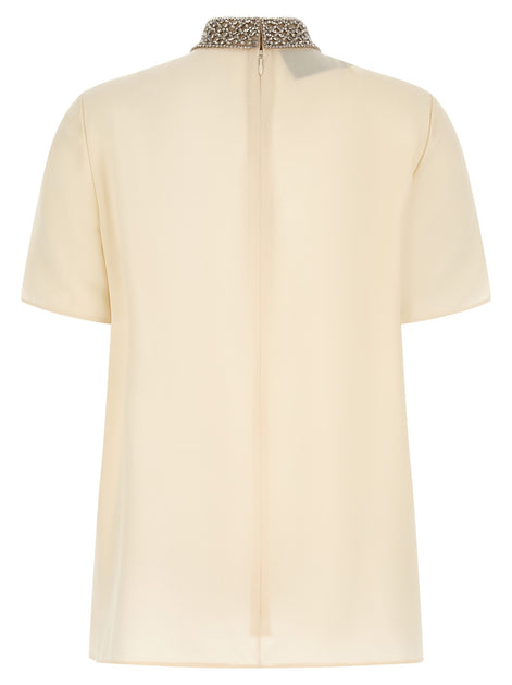Valentino Garavani jewel collar top