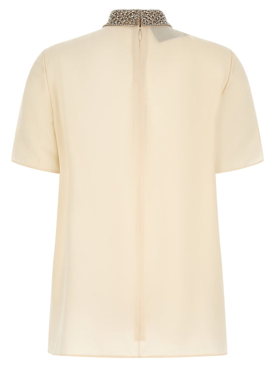 Valentino Garavani jewel collar top