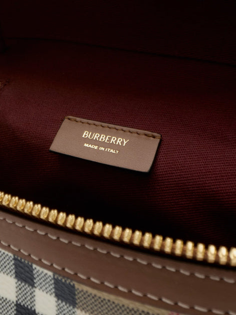 Burberry Vanity Mini coated canvas handbag with check motif