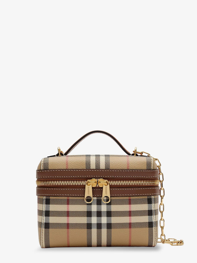 Vanity Mini coated canvas handbag with check motif