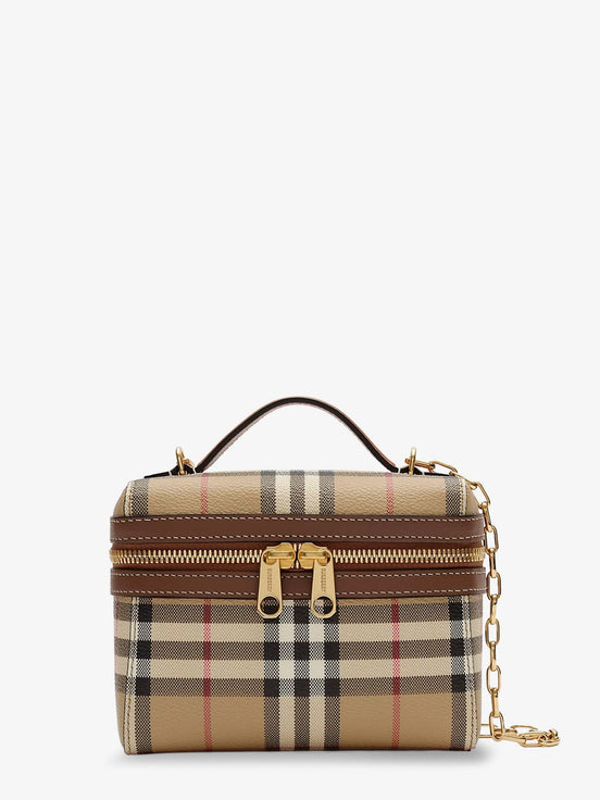 Vanity Mini coated canvas handbag with check motif