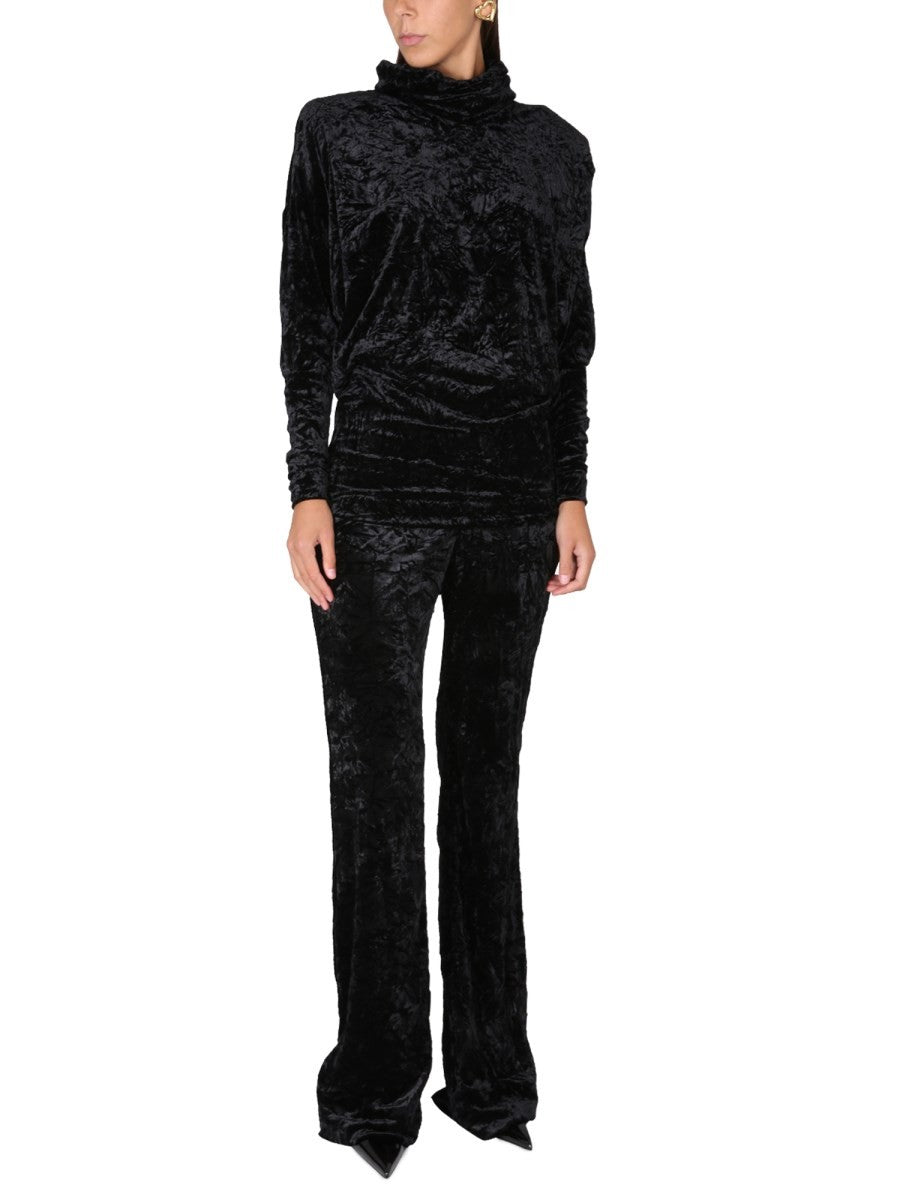 VELVET TURTLENECK TOP