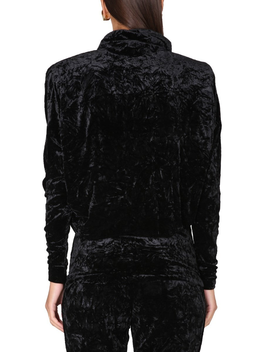 VELVET TURTLENECK TOP