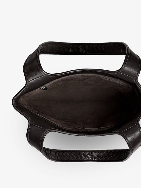 Veneto leather shoulder bag with Intrecciato motif