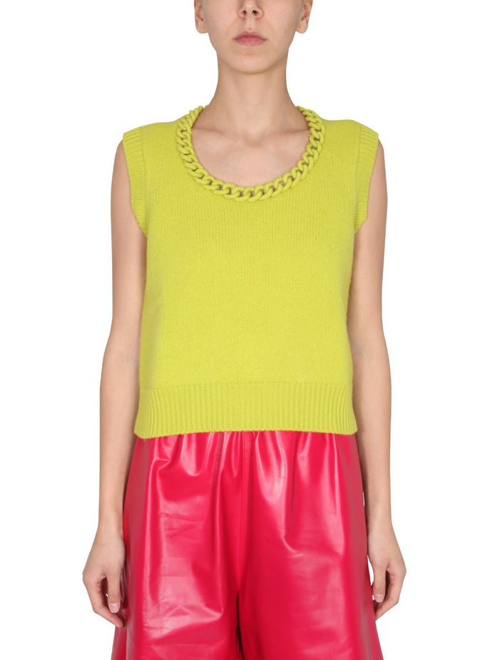 VEST WITH CROCHET CHAIN