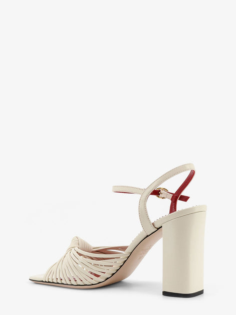 Valentino Garavani VG Annet leather sandals with metal VLogo