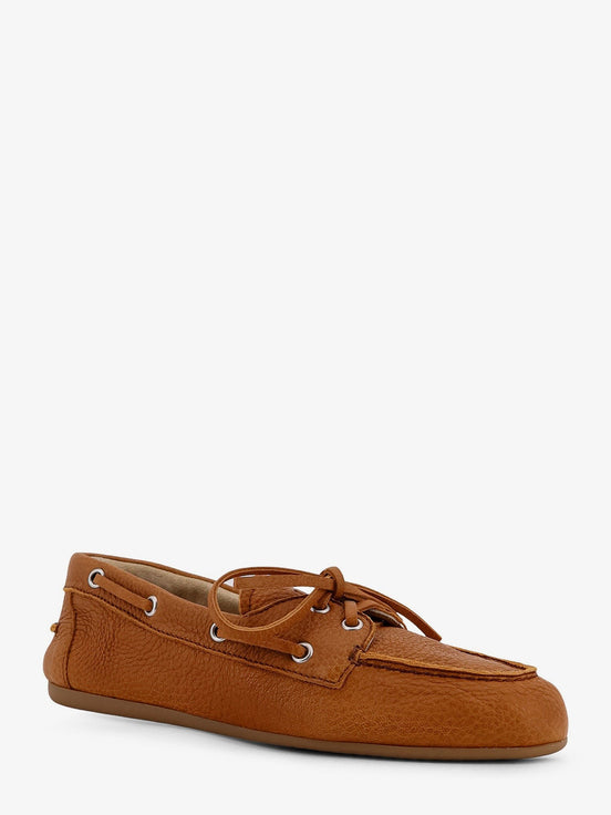 Vintage effect leather loafers