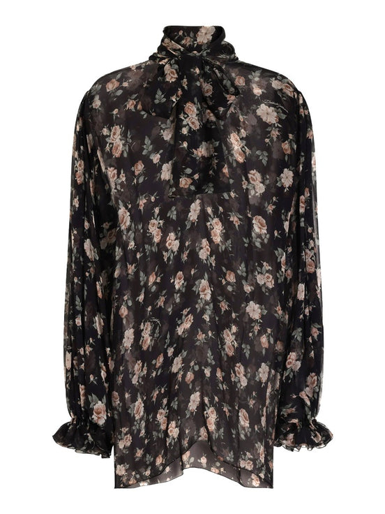 "VINTAGE ROSE" PRINT TOP