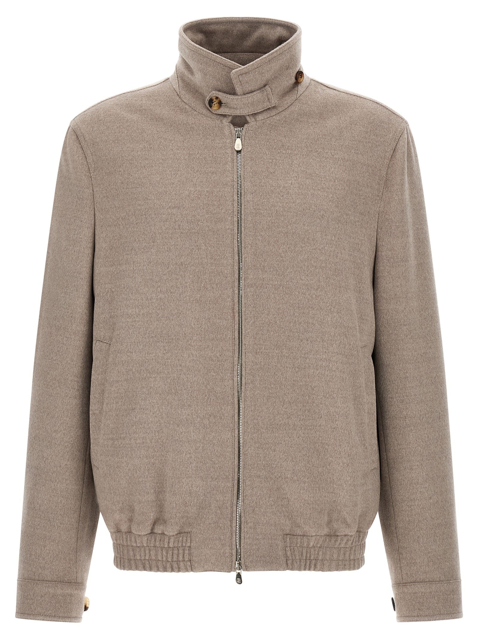 Virgin wool beaver bomber jacket