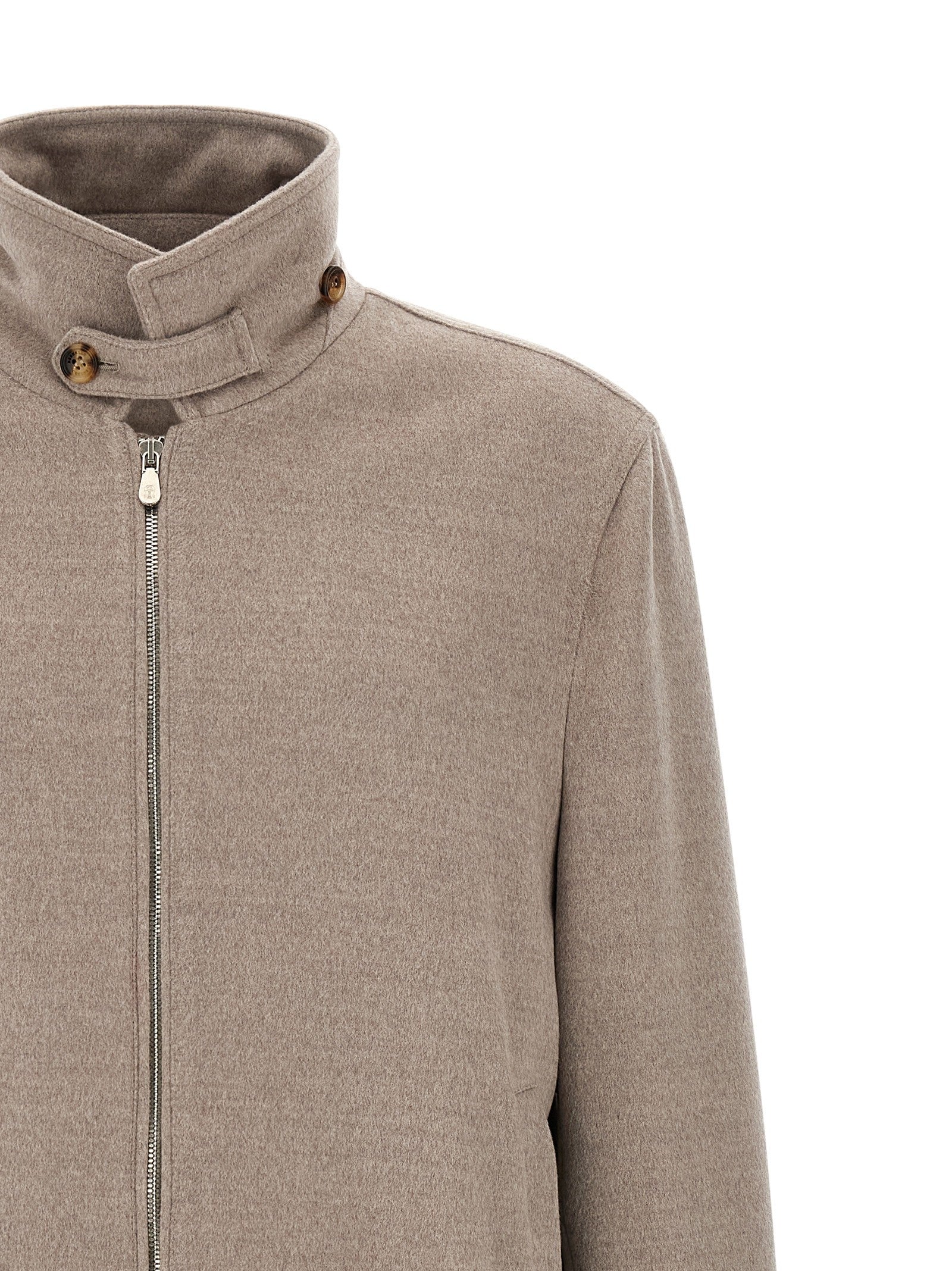 Virgin wool beaver bomber jacket
