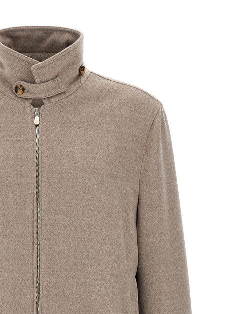 Virgin wool beaver bomber jacket
