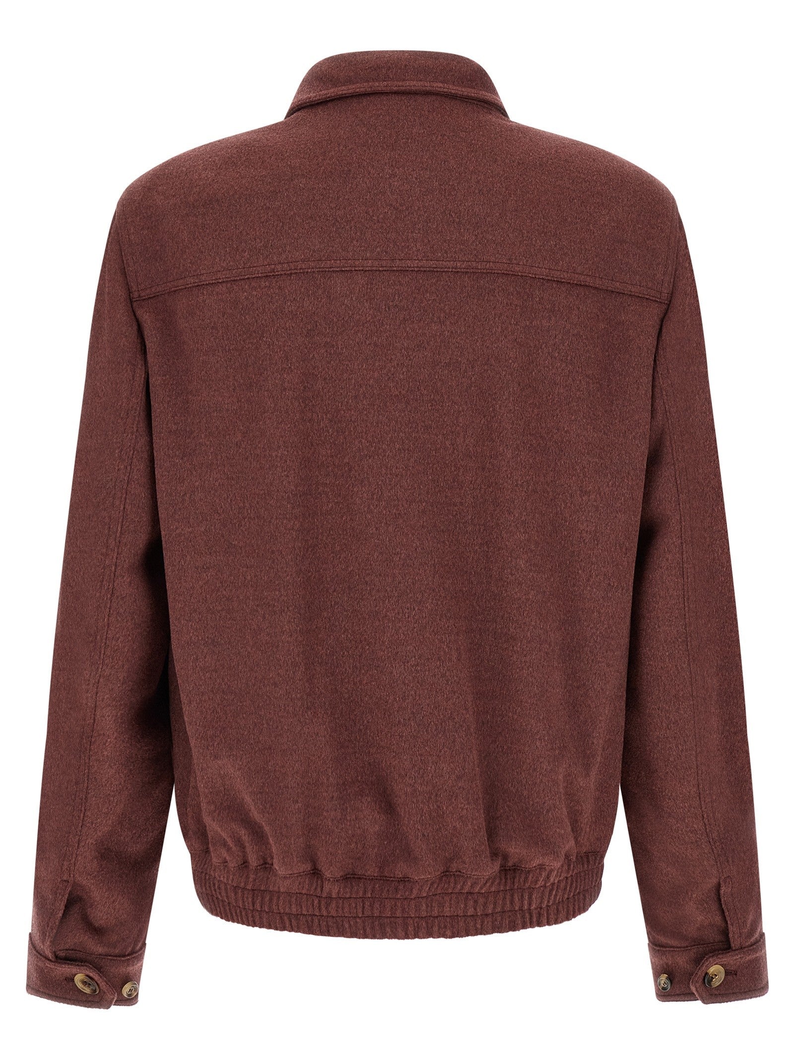 Virgin wool beaver bomber jacket