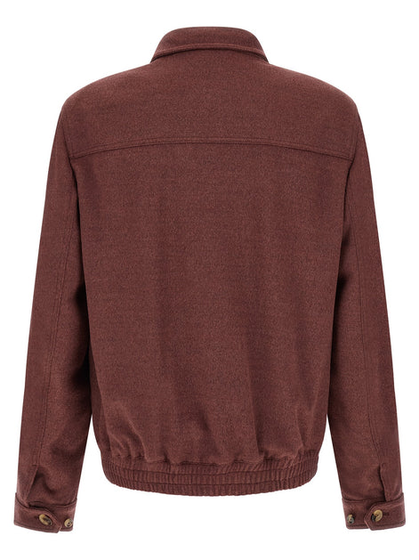 Virgin wool beaver bomber jacket